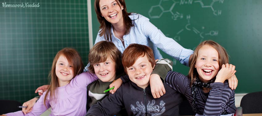 Children at Lesson